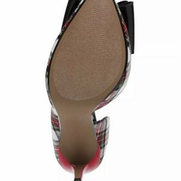 NWB Betsey Johnson Prince-P Bow Pumps 8 - SOLD OUT in this size RED/WHITE PLAID - Picture 7 of 7